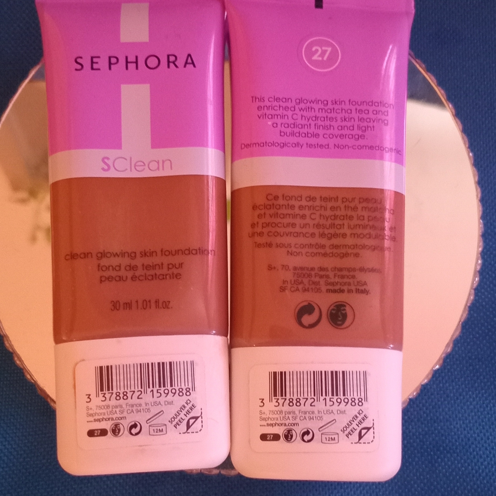 Sephora S Clean Glowing Skin Foundation - Tan and Pink